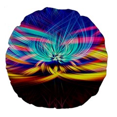 Colorful Chakra Lsd Spirituality Large 18  Premium Flano Round Cushions