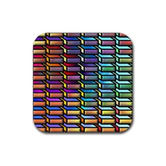 Pattern Background Creativity Rubber Coaster (square)  by Pakrebo