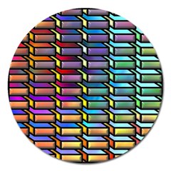 Pattern Background Creativity Magnet 5  (round) by Pakrebo