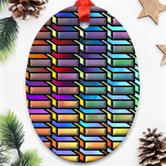 Pattern Background Creativity Oval Ornament (two Sides)