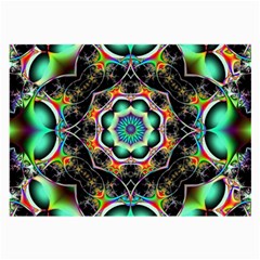 Fractal Chaos Symmetry Psychedelic Large Glasses Cloth by Pakrebo