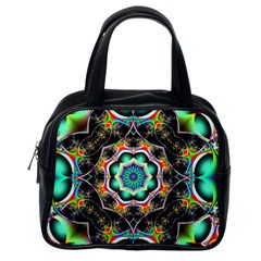 Fractal Chaos Symmetry Psychedelic Classic Handbag (one Side) by Pakrebo