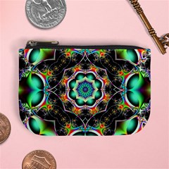 Fractal Chaos Symmetry Psychedelic Mini Coin Purse by Pakrebo