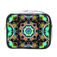 Fractal Chaos Symmetry Psychedelic Mini Toiletries Bag (one Side) by Pakrebo