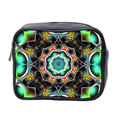 Fractal Chaos Symmetry Psychedelic Mini Toiletries Bag (two Sides) by Pakrebo