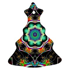 Fractal Chaos Symmetry Psychedelic Christmas Tree Ornament (two Sides) by Pakrebo