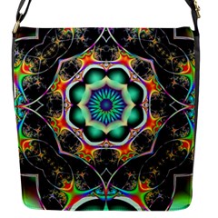 Fractal Chaos Symmetry Psychedelic Flap Closure Messenger Bag (s) by Pakrebo