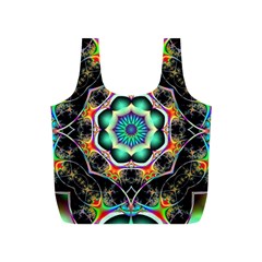 Fractal Chaos Symmetry Psychedelic Full Print Recycle Bag (s) by Pakrebo