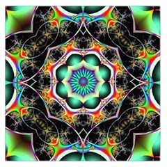 Fractal Chaos Symmetry Psychedelic Large Satin Scarf (square) by Pakrebo