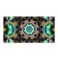 Fractal Chaos Symmetry Psychedelic Satin Wrap by Pakrebo