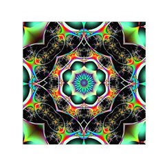 Fractal Chaos Symmetry Psychedelic Small Satin Scarf (square) by Pakrebo