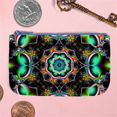 Fractal Chaos Symmetry Psychedelic Large Coin Purse by Pakrebo