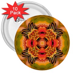 Fractals Graphic Fantasy Colorful 3  Buttons (10 Pack)  by Pakrebo