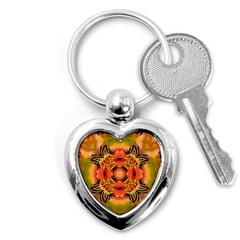 Fractals Graphic Fantasy Colorful Key Chains (heart)  by Pakrebo