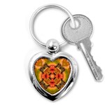 Fractals Graphic Fantasy Colorful Key Chains (Heart)  Front