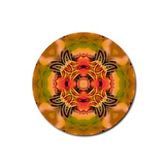 Fractals Graphic Fantasy Colorful Rubber Coaster (round)  by Pakrebo