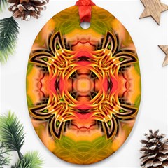 Fractals Graphic Fantasy Colorful Oval Ornament (two Sides) by Pakrebo