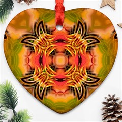 Fractals Graphic Fantasy Colorful Heart Ornament (two Sides) by Pakrebo