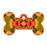 Fractals Graphic Fantasy Colorful Dog Tag Bone (Two Sides) Front