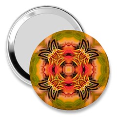 Fractals Graphic Fantasy Colorful 3  Handbag Mirrors by Pakrebo