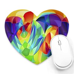 Modern Art Fractal Background Heart Mousepads by Pakrebo