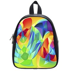 Modern Art Fractal Background School Bag (small) by Pakrebo