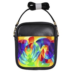 Modern Art Fractal Background Girls Sling Bag by Pakrebo