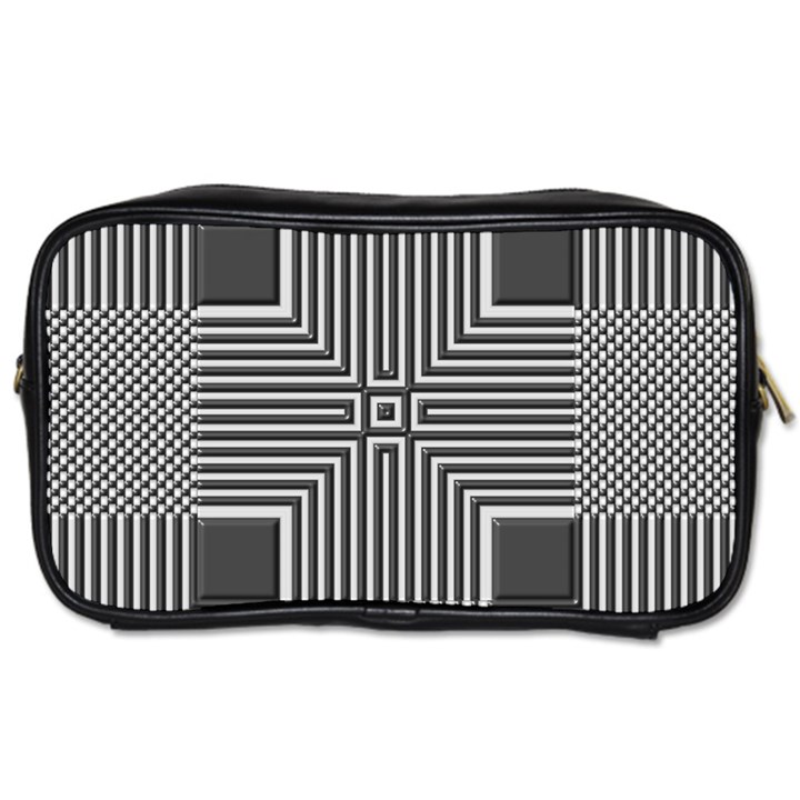 Construction Background Geometric Toiletries Bag (Two Sides)