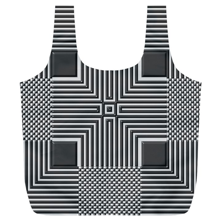 Construction Background Geometric Full Print Recycle Bag (XL)