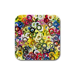 Pattern Background Abstract Color Rubber Square Coaster (4 Pack)  by Pakrebo