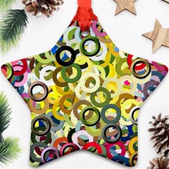 Pattern Background Abstract Color Star Ornament (two Sides) by Pakrebo