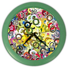 Pattern Background Abstract Color Color Wall Clock by Pakrebo