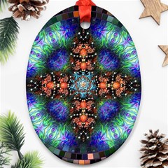 Mosaic Kaleidoscope Form Pattern Ornament (Oval)