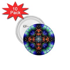 Mosaic Kaleidoscope Form Pattern 1.75  Buttons (10 pack)