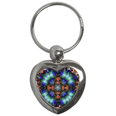 Mosaic Kaleidoscope Form Pattern Key Chains (Heart) 