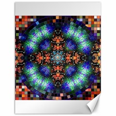 Mosaic Kaleidoscope Form Pattern Canvas 12  x 16 