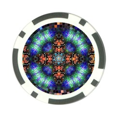 Mosaic Kaleidoscope Form Pattern Poker Chip Card Guard