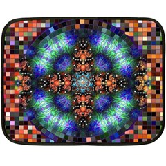 Mosaic Kaleidoscope Form Pattern Fleece Blanket (Mini)