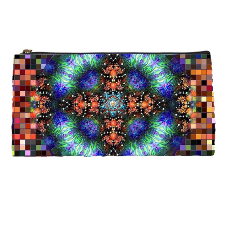 Mosaic Kaleidoscope Form Pattern Pencil Cases