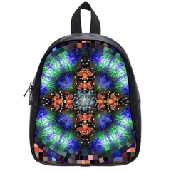 Mosaic Kaleidoscope Form Pattern School Bag (Small)