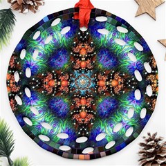 Mosaic Kaleidoscope Form Pattern Ornament (Round Filigree)