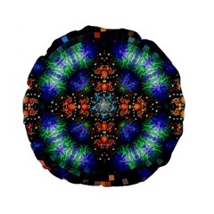 Mosaic Kaleidoscope Form Pattern Standard 15  Premium Flano Round Cushions