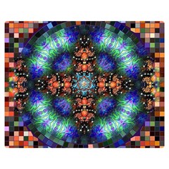 Mosaic Kaleidoscope Form Pattern Double Sided Flano Blanket (Medium) 