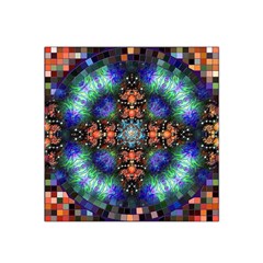 Mosaic Kaleidoscope Form Pattern Satin Bandana Scarf