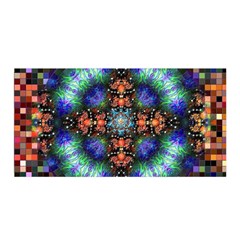 Mosaic Kaleidoscope Form Pattern Satin Wrap