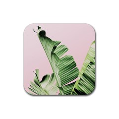 Banana leaf Rubber Coaster (Square) 