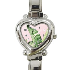 Banana leaf Heart Italian Charm Watch