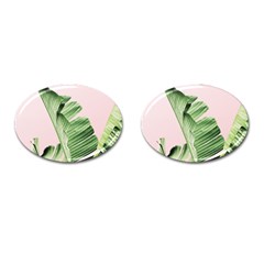 Banana leaf Cufflinks (Oval)