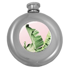 Banana leaf Round Hip Flask (5 oz)