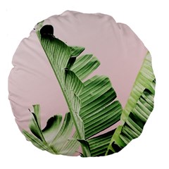 Banana leaf Large 18  Premium Flano Round Cushions